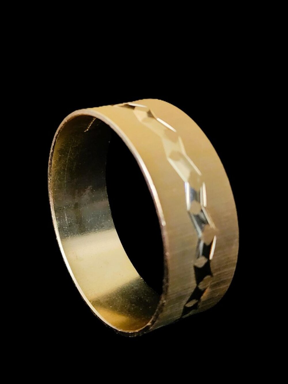 Vintage 1950s West Germany Star-Cut Gold-Tone Bangle Bracelet